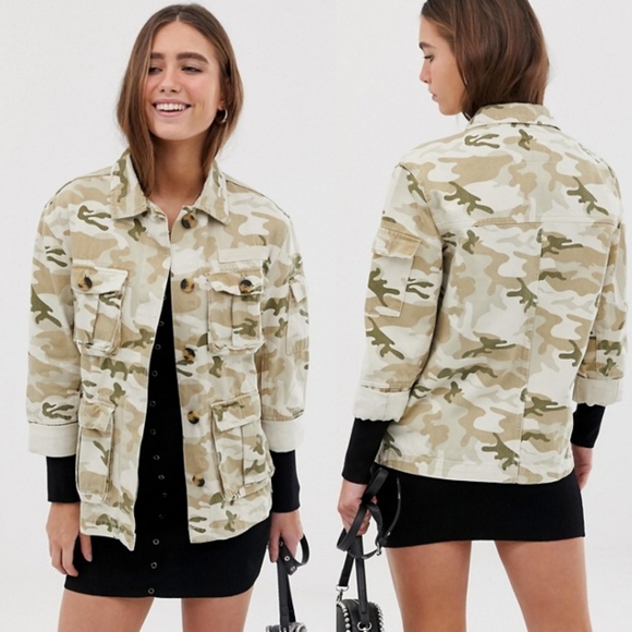 Bershka Jackets & Blazers - NWT ASOS Camo Jacket
